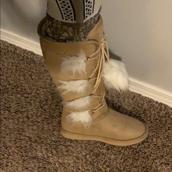justfab fuzzy boots
